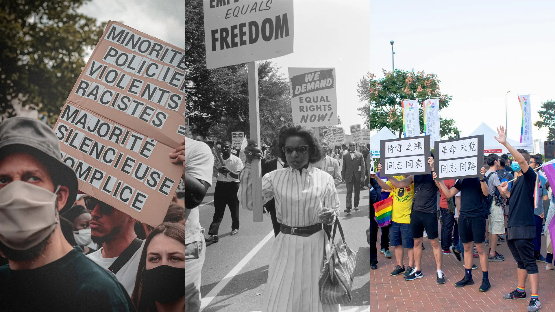 People protesting in the US and across the World