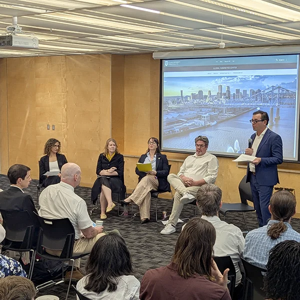 Brian Edwards and panel at the Tulane Global Humanities Center launch