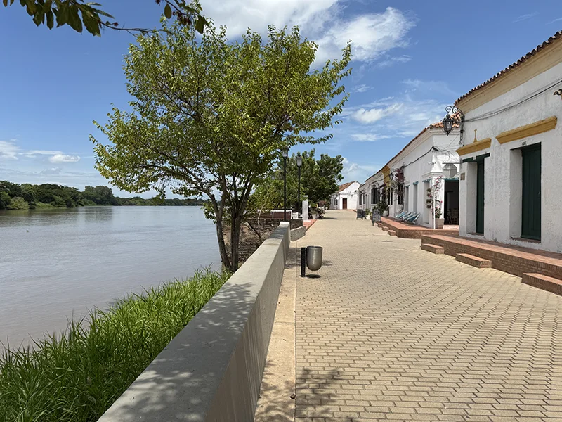 Riverside view of Mompox, Colombia