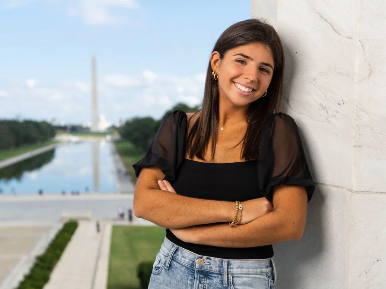 Portrait of Lindsay Eliza Wienerat the Lincoln Memorial