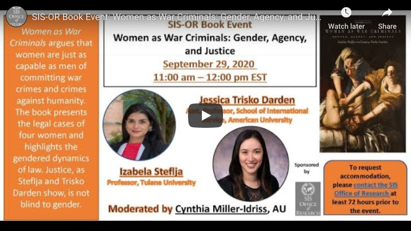 Izabela Steflja 	Political Science	Women as War Criminals