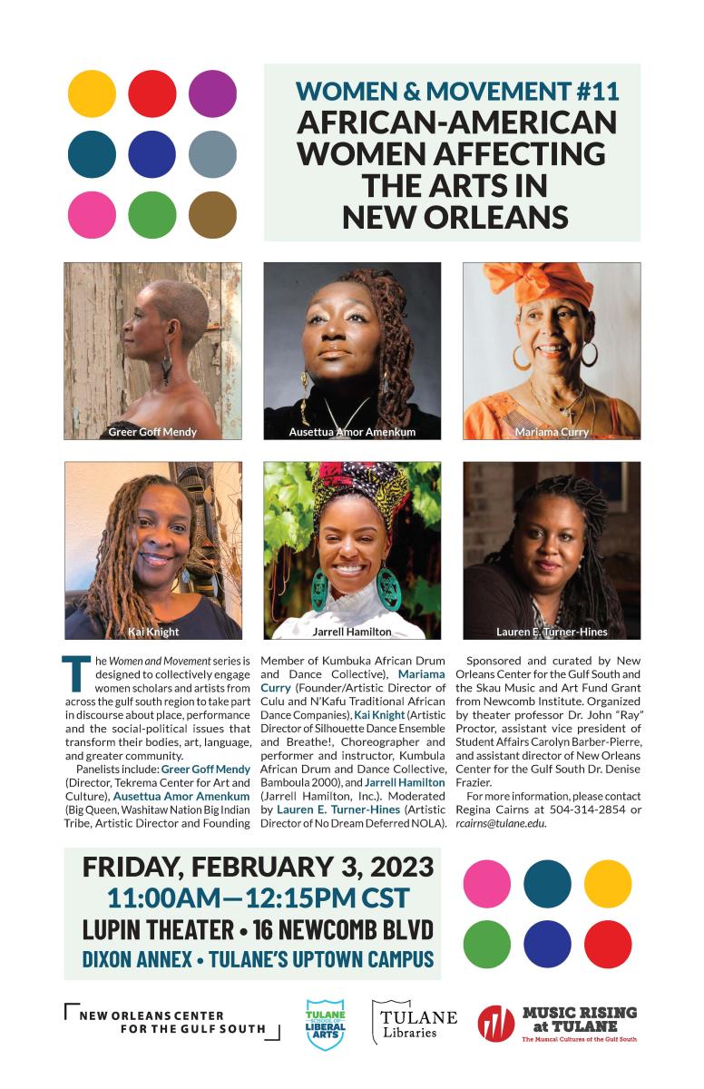 Poster for the Women and Movement event
