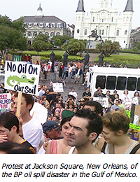 British Petroleum Protest at Jackson Square, New Orleans