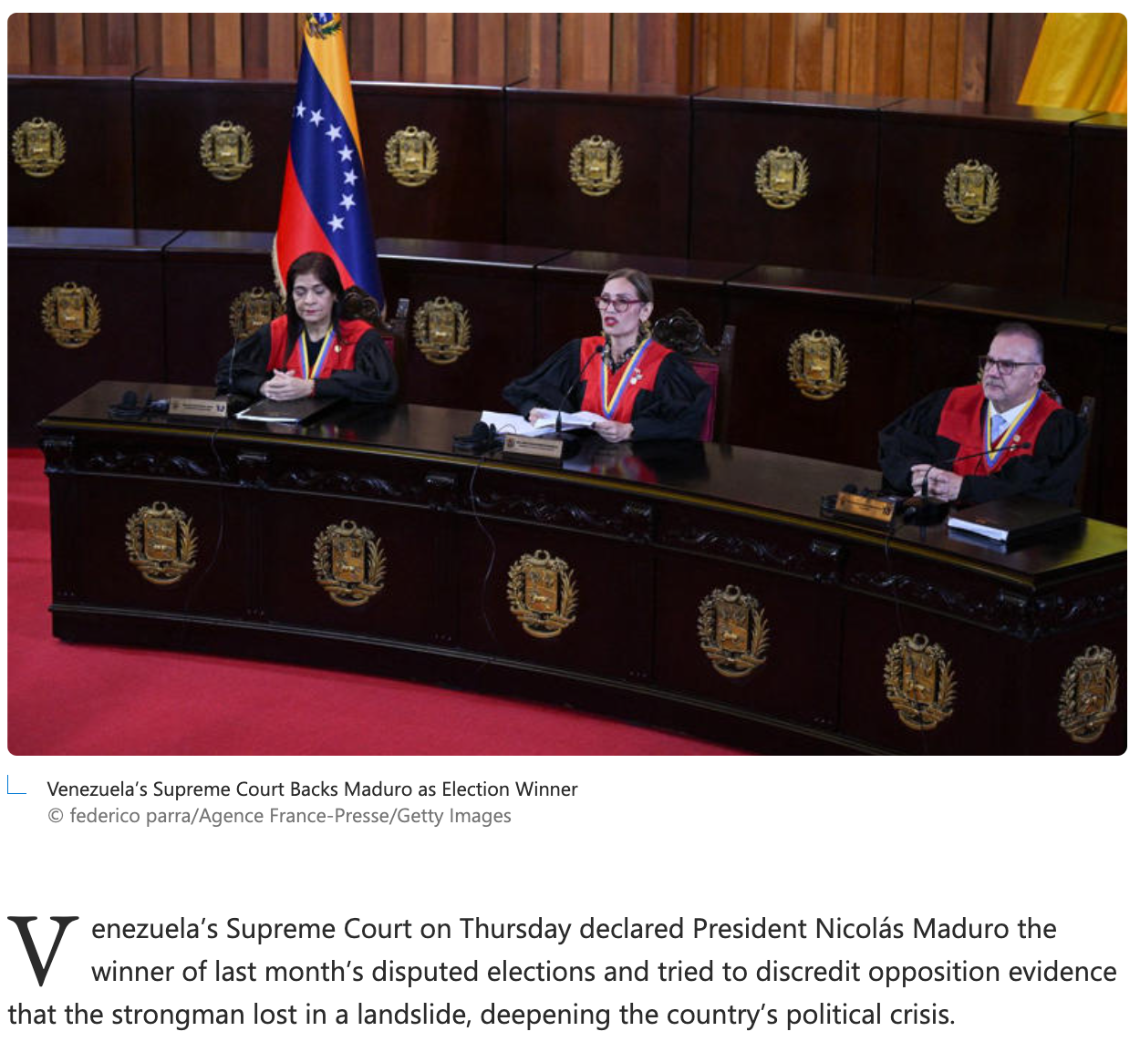 MSN - Smilde speaks with MSN on the outcome of the presidential election in Venezuela.