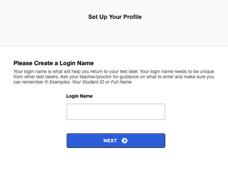 Set up profile
