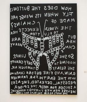 heavy metal wings (the story of the butterfly and the spider), 2022 Ann Haley