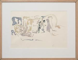 An Abundance of Caution – Suzette Napping with Revolver, 2022 Carol Leake