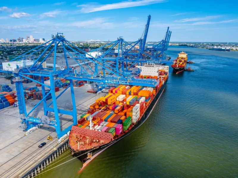 Port of New Orleans container ship