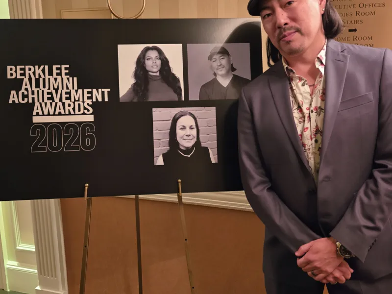 Taku Hirano at Berklee Alumni Achievement Awards