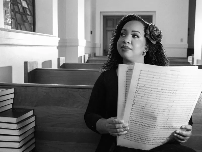 Composer Courtney Bryan (Photo by Taylor Hunter-Courtesy Fisher Center at Bard)
