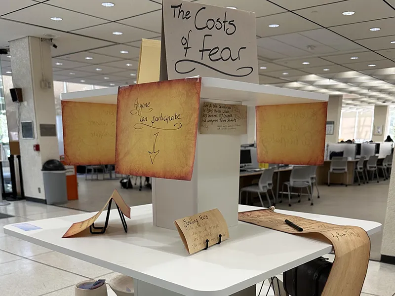 A recent exhibition in Howard-Tilton Memorial Library encouraged students to reflect upon their pers